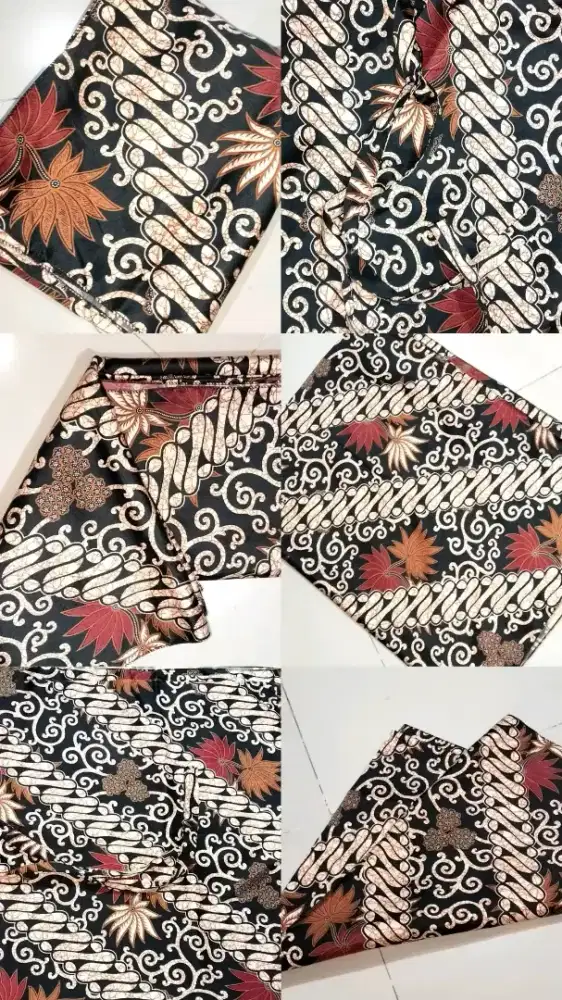 bawahan kebaya bermotif Batik Parang kombinasi bunga