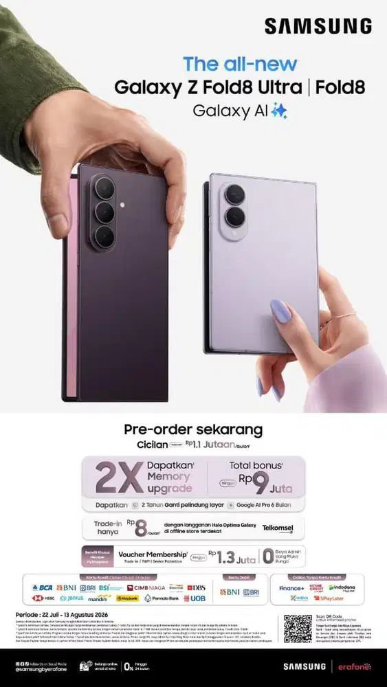 PRE-ORDER SAMSUNG GALAXY Z FOLD8 ULTRA (GARANSI RESMI SEIN)