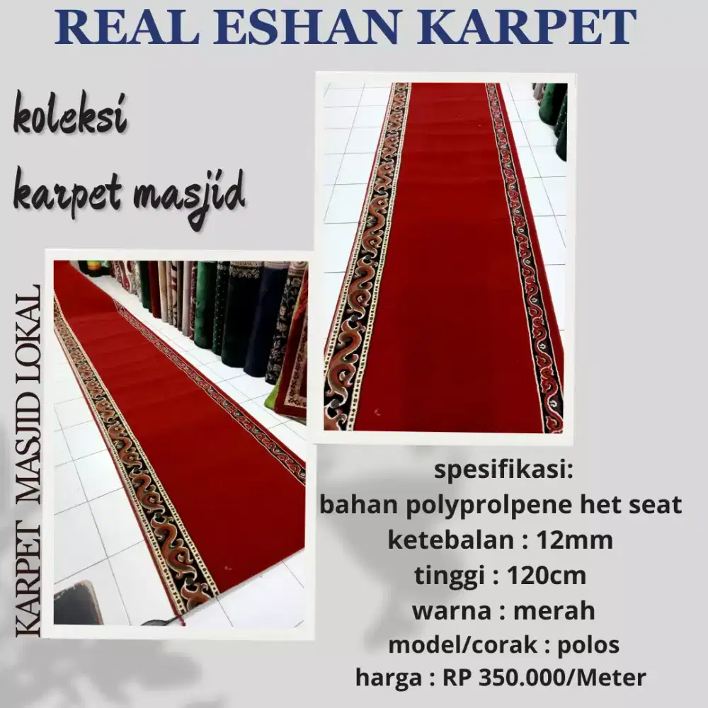 menjual karpet masjid lokal 120cm murah