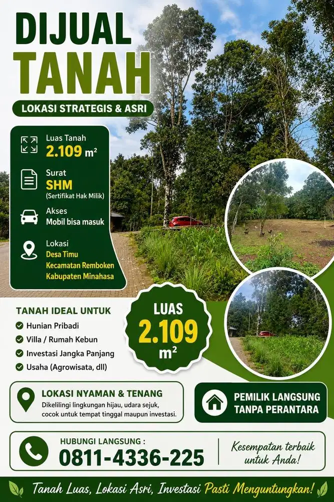 Dijual tanah murah sudah SHM