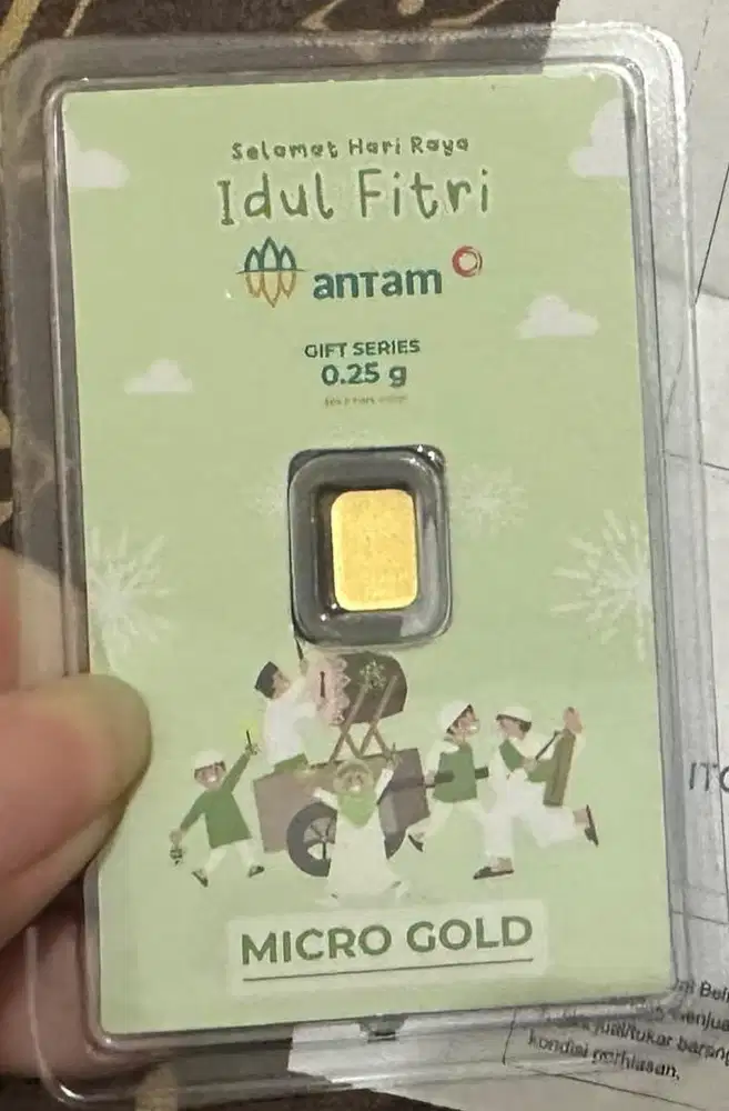 Dijual!! Emas Antam 0,25 gram edisi idul fitri !!