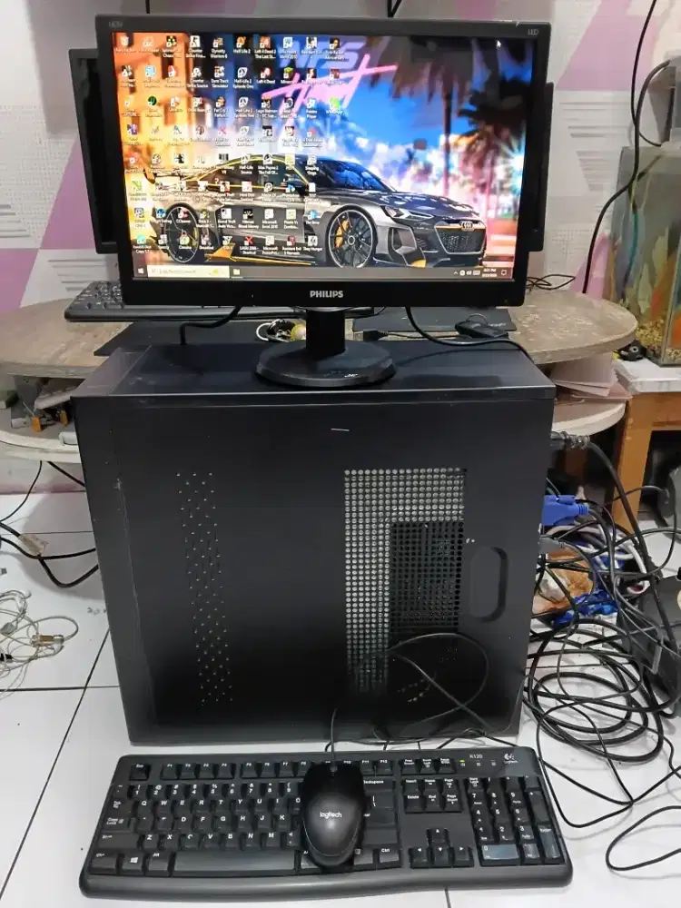 PC GAMING FULSET + LCD + RAM 8 GB + VGA 1 GB + HD 500 GB + GAMES APP