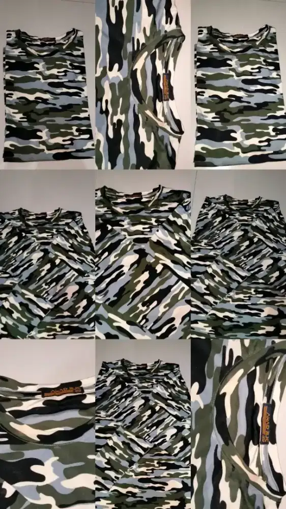 Kaos Oblong Motif Loreng Army (Camouflage T-shirt)