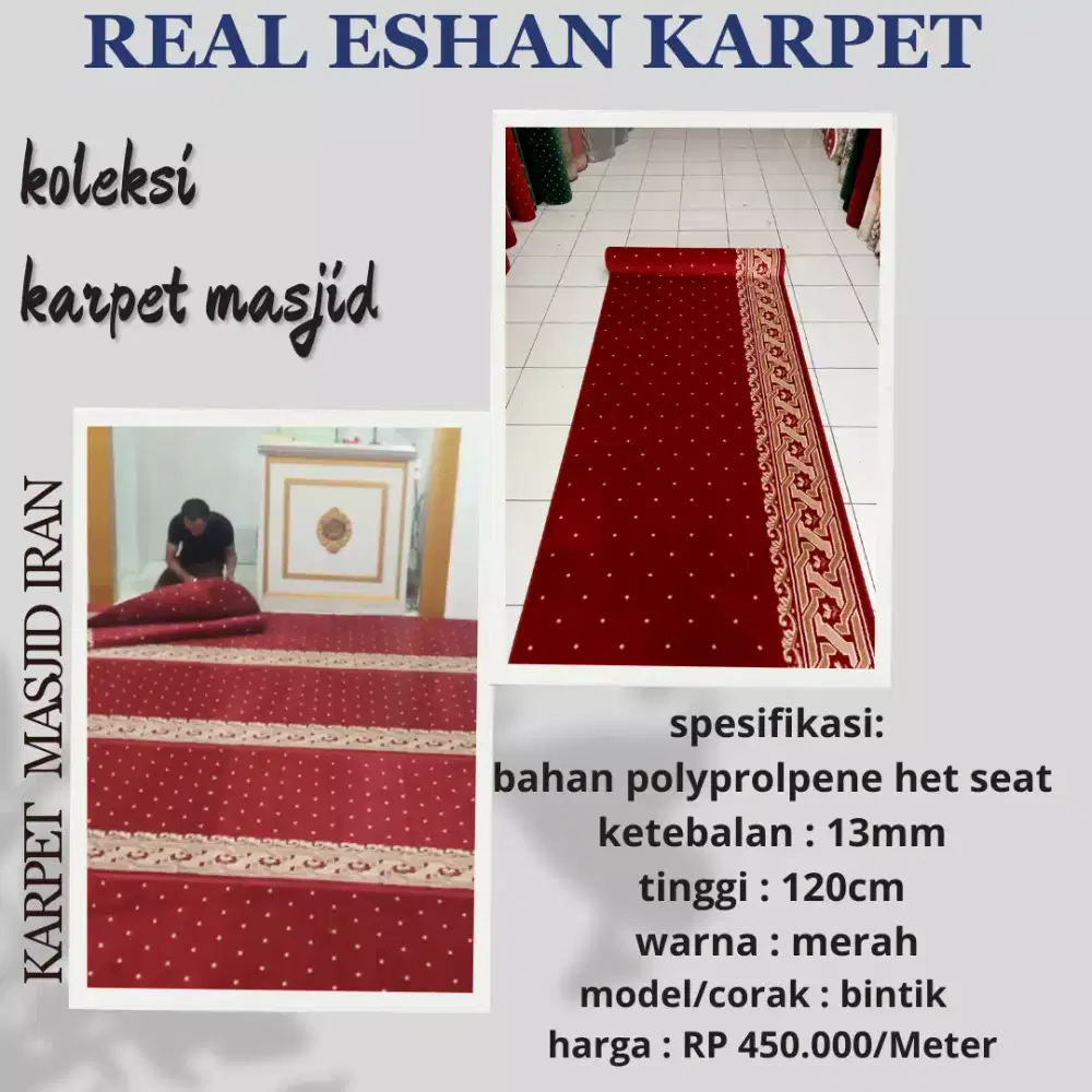 jual karpet masjid lembut mode bintik murah