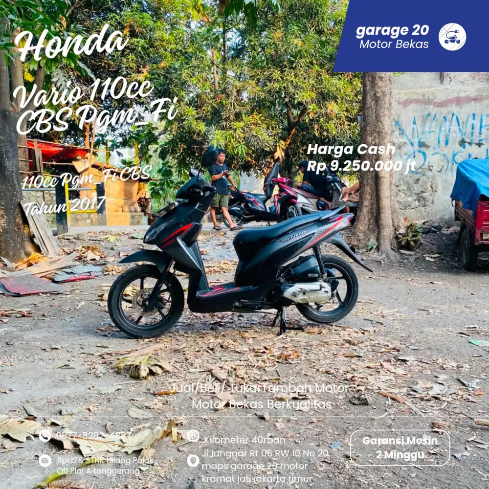 Yamaha Vario 110cc CBS Pgm_Fi Tahun 2017 Pajak Off