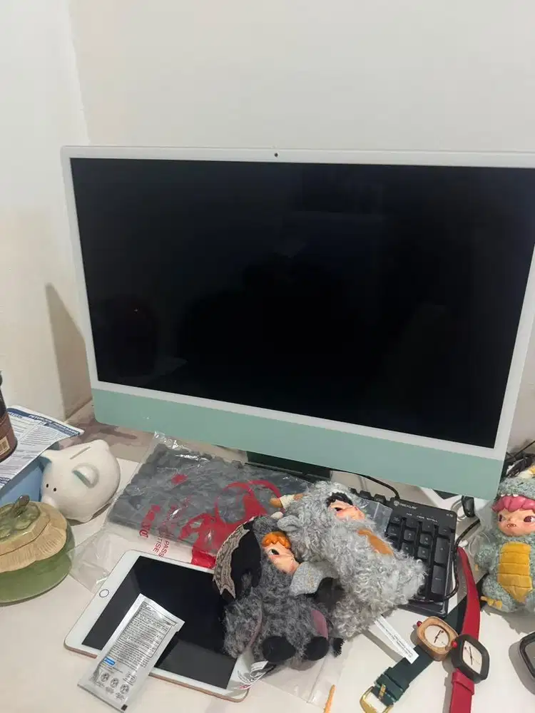 imac m3 8/256 green mulus lengkap dengan box jarang pake