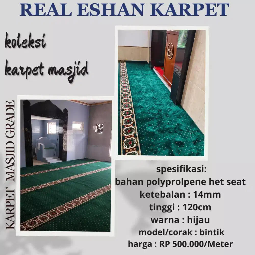 karpet masjid tebal nyaman model bintik