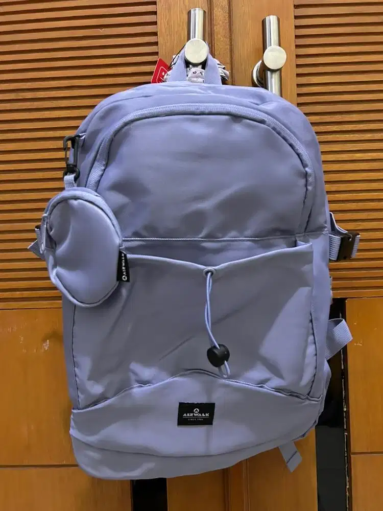 Tas backpack ransel sekolah Airwalk giselle blue biru laptop murah