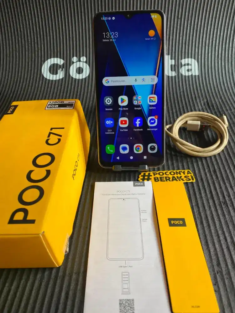 Poco C71 Ram4/128gb 4g fulset normal semua