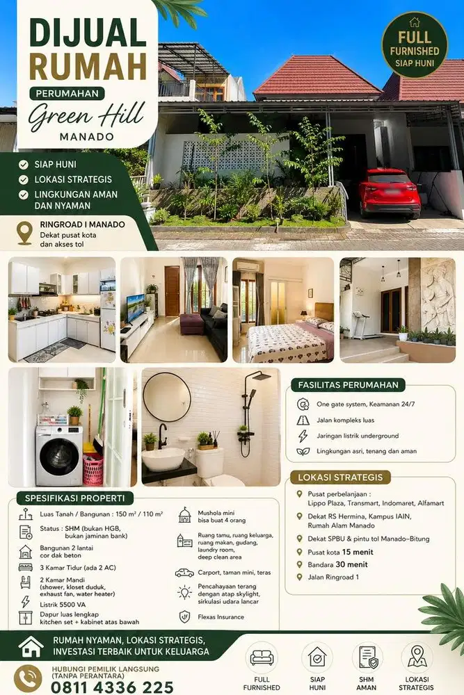 Dijual Rumah full furnished
