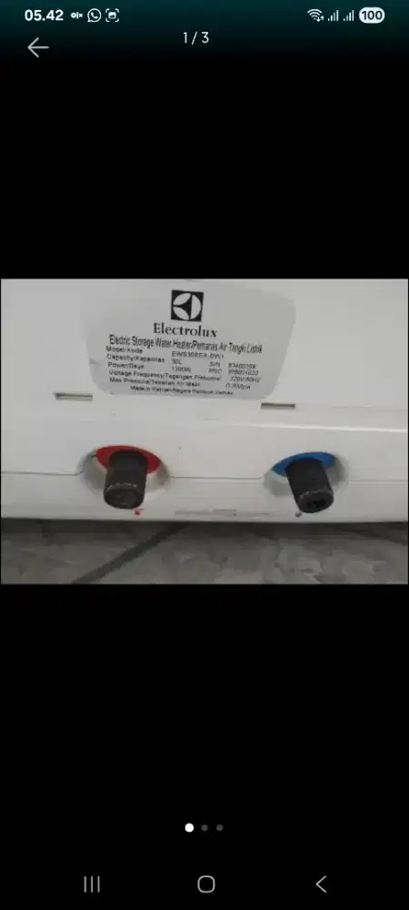 Water heater electrolux