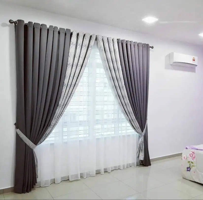 Beli Gorden Blackout Pasang Skat Klinik Hordeng Pintu Gordyn Vitrase