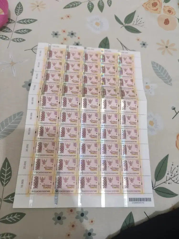 Materai 10,000 masih baru