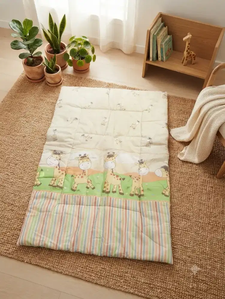 Paket Alas Bermain Bayi (Baby Playmat) Motif Jerapah - Preloved