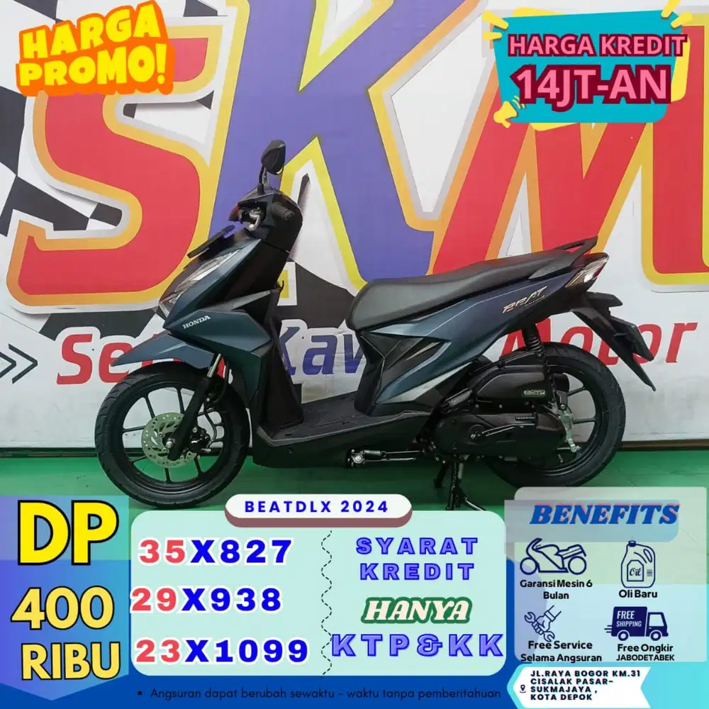 Kapan lagi DP 400 free servis  Beat Deluxe tahun 2025 Cash Credit