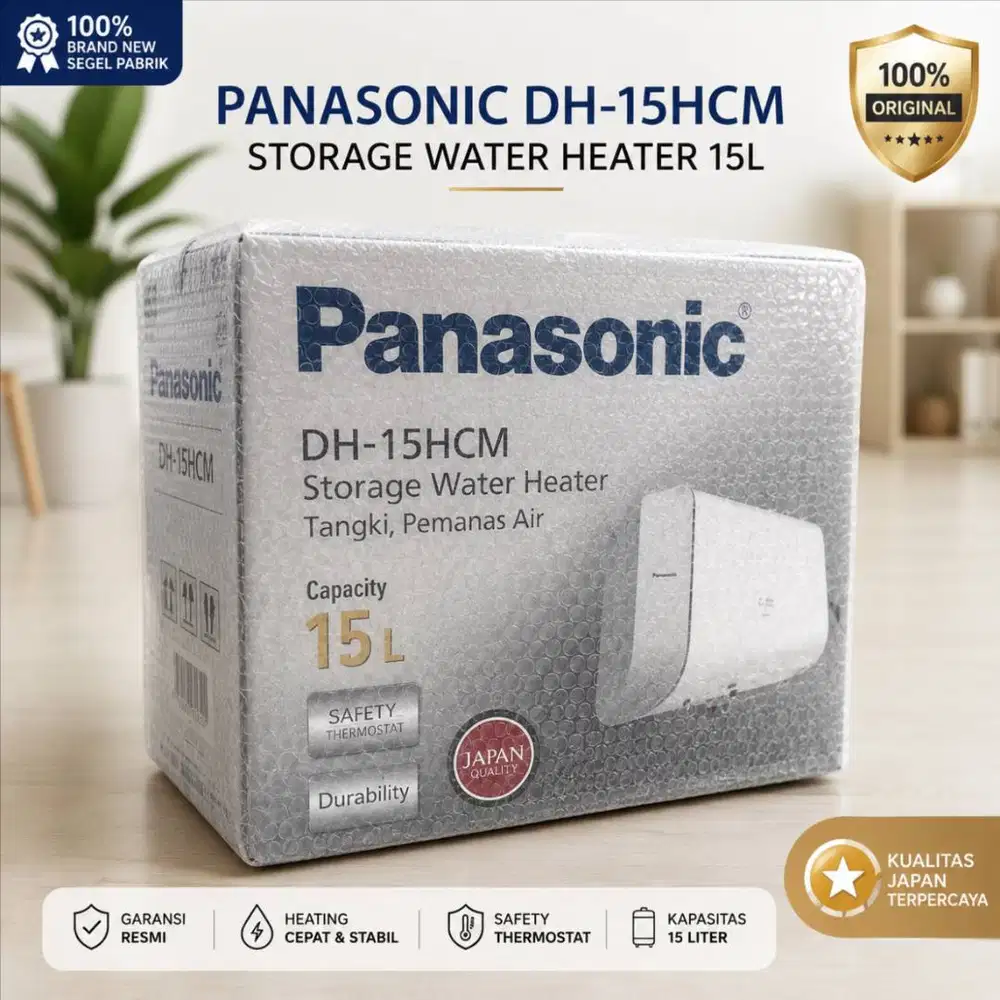 Panasonic Water Heater DH-15HCM 15L Baru Segel Original