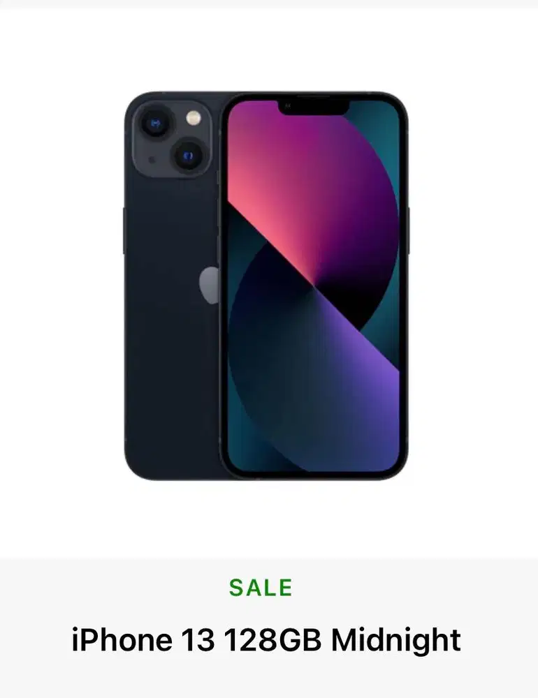 Iphone 13 128GB Midnight Resmi Indonesia