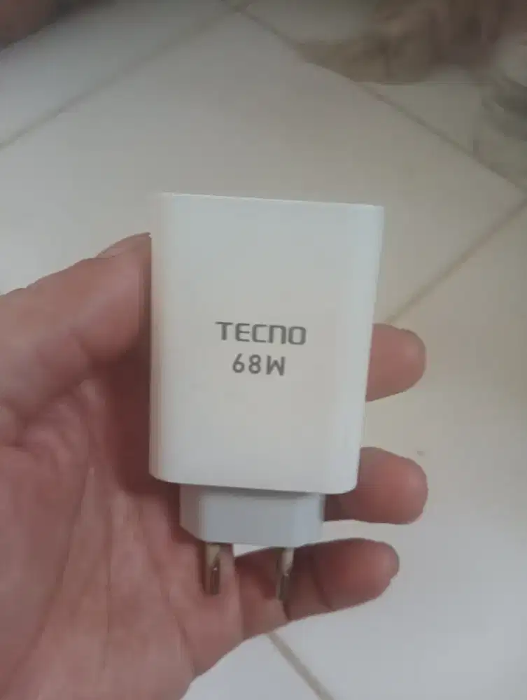 Kepala charger Tecno 68wat original fast charging bgus mulus