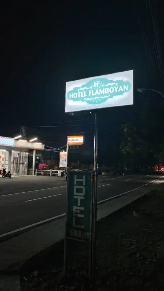 Neon box hotel, papan nama, reklame, sticker kaca kantor & rumah