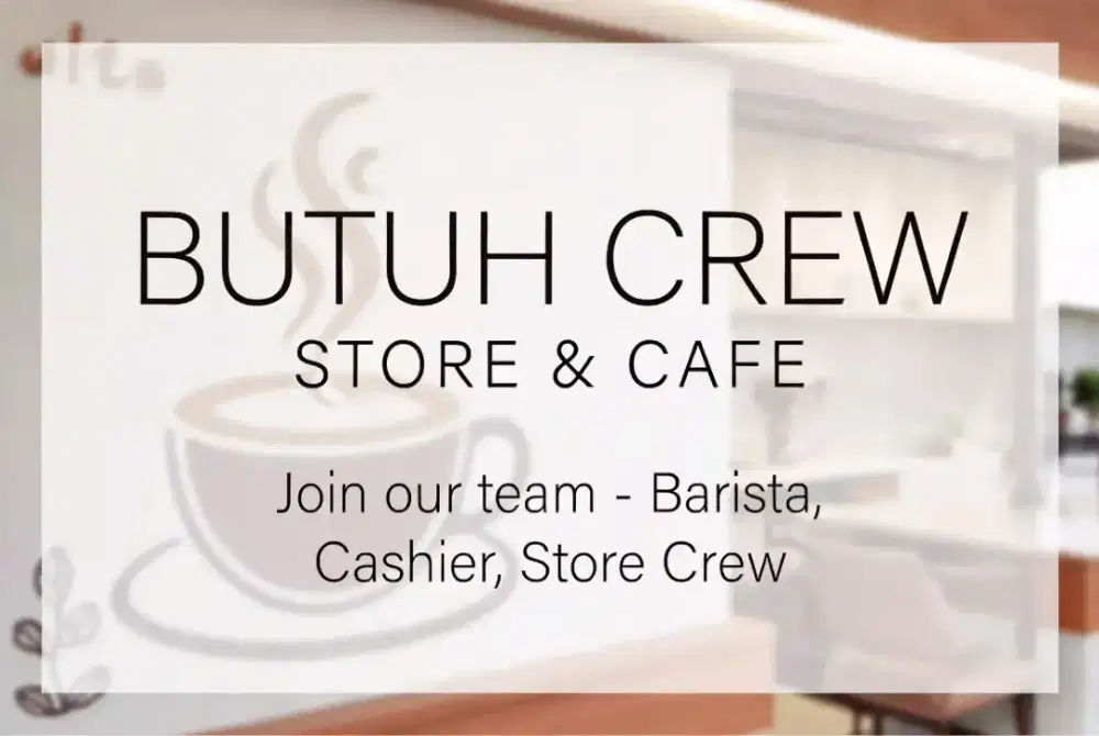 Butuh karyawan untuk resto