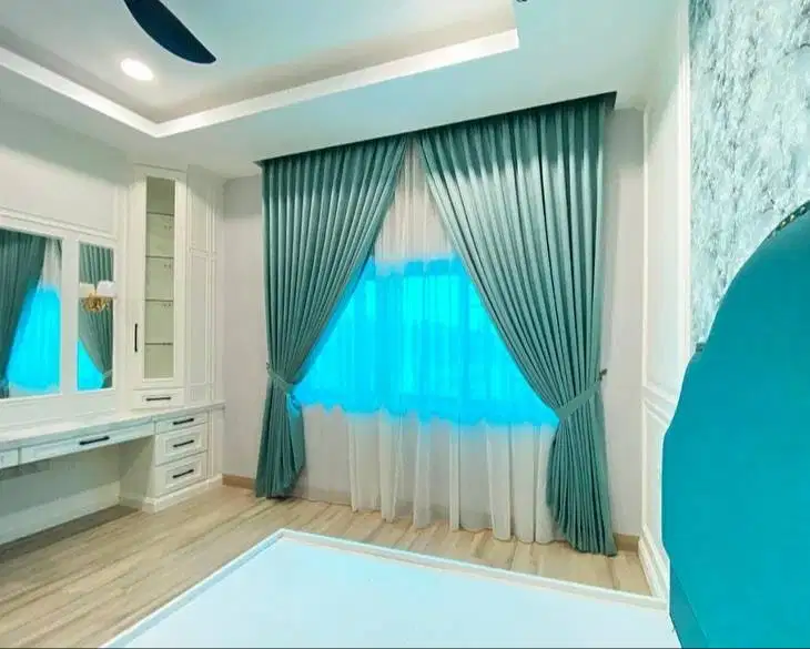 Menjual Gorden Blackout Pasang Skat Klinik Hordeng Gordyn Vitrase