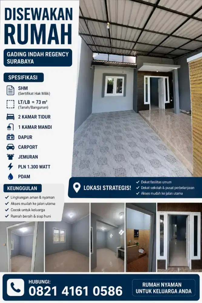 Disewakan Rumah Gading Indah Regency Surabaya Siap Huni