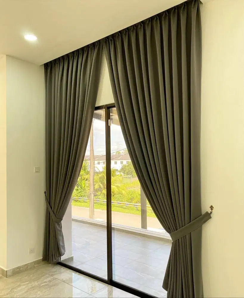 Ahli Buat Gorden Blackout Sekat Klinik Hordeng Pintu Gordyn Vitrase