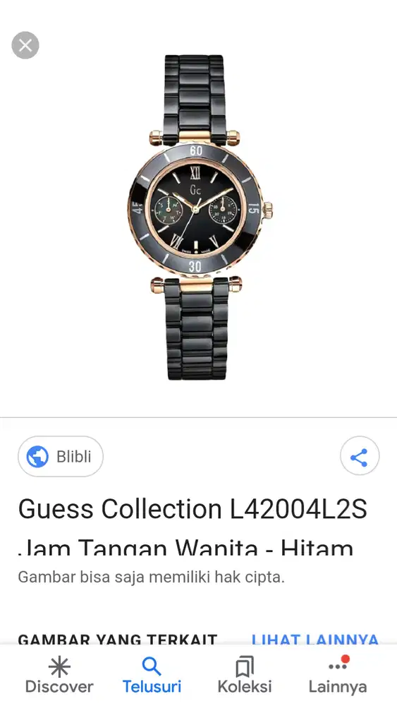 Jam tangan guess collection wanita black asli beli di store
