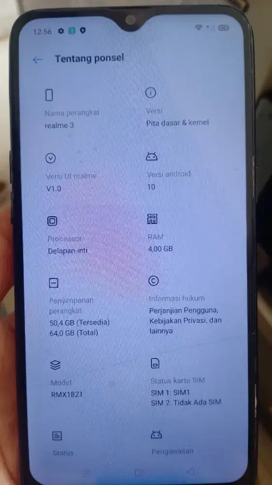 Dijual hp realme c3