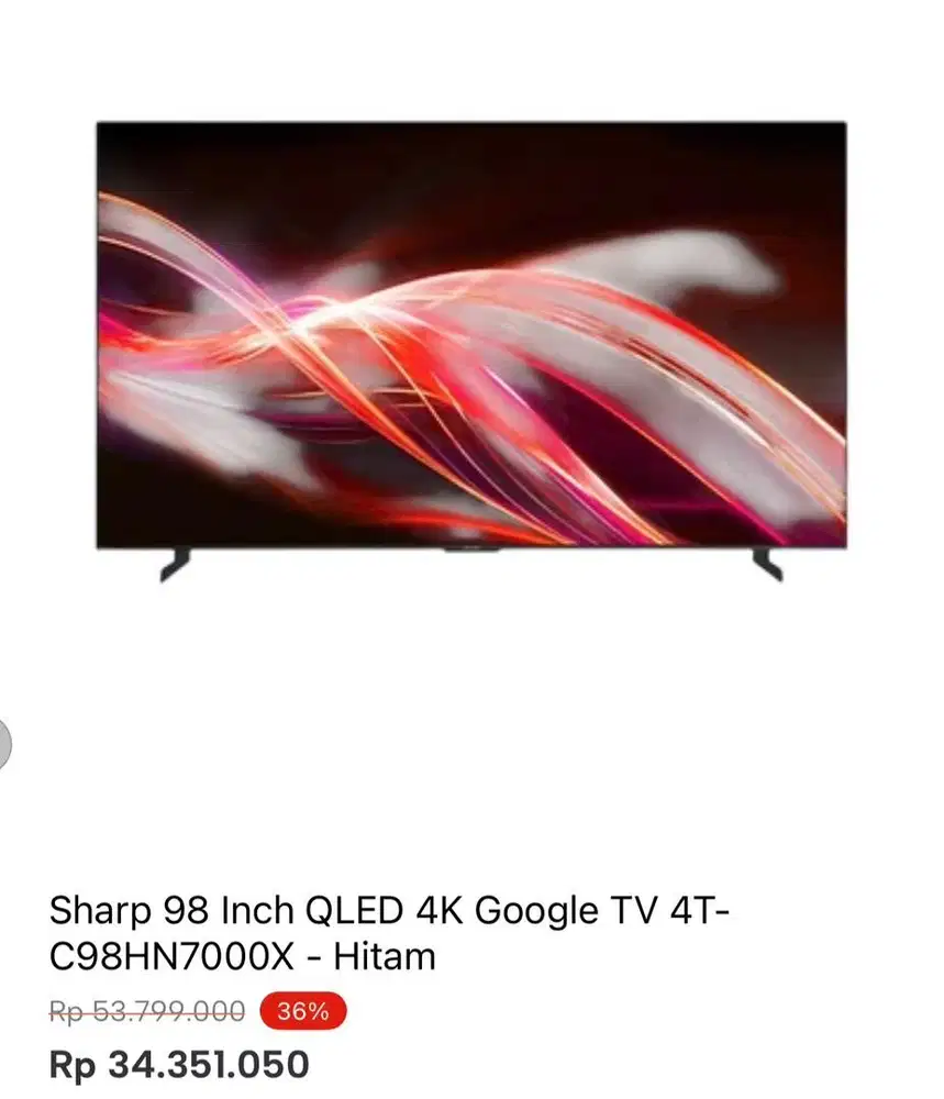 SHARP GOOGLE TV QLED 4K 98 inci