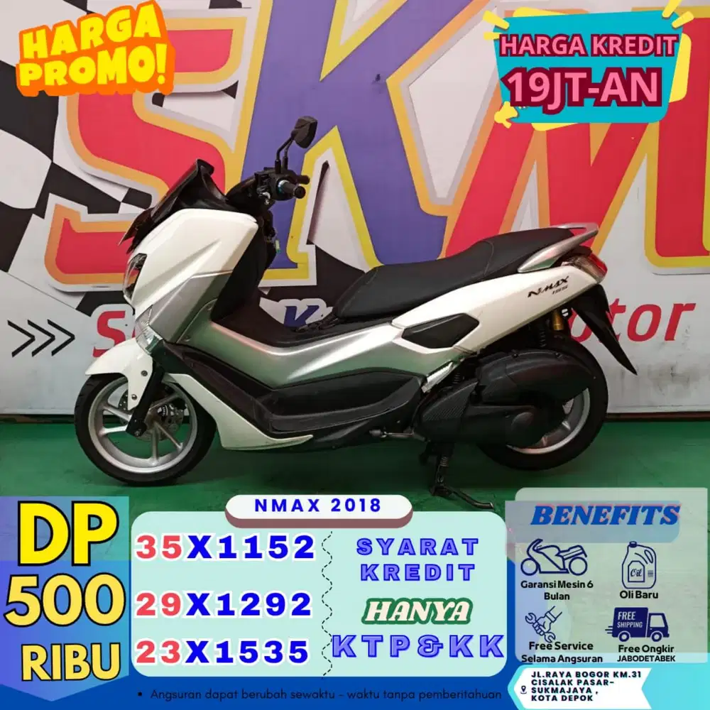 (Nmax tahun 2018 dp:500 proses 1hari km low guys cash credit