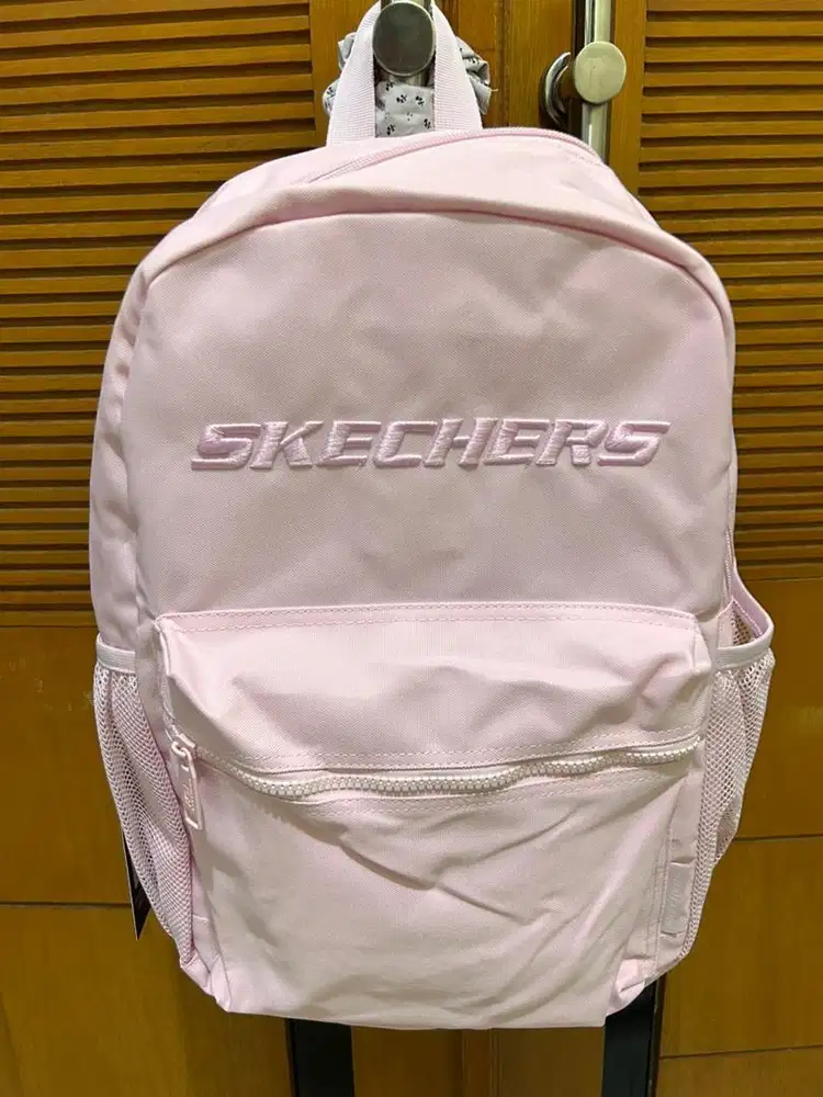 Tas backpack sekolah skechers pink besar