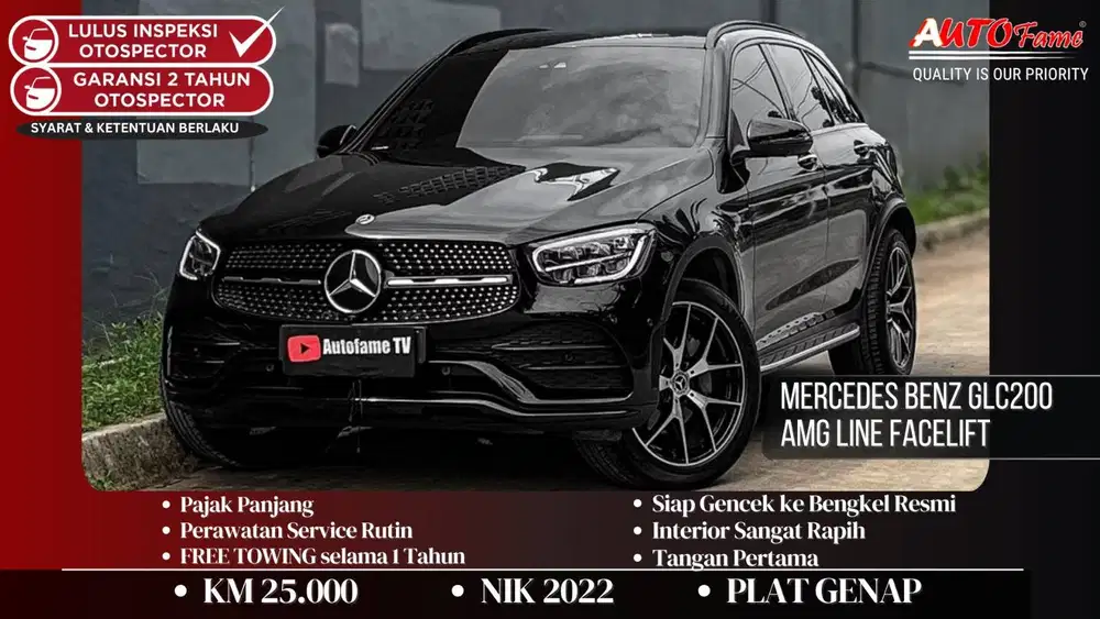 Mercedes Benz GLC200 AMG Line Facelift Black On Black NIK 2022