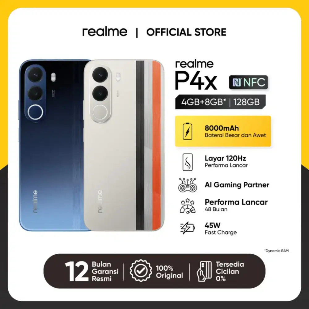 REALME P4x 4/128 NFC BARU SEGEL GARANSI RESMI OPPO