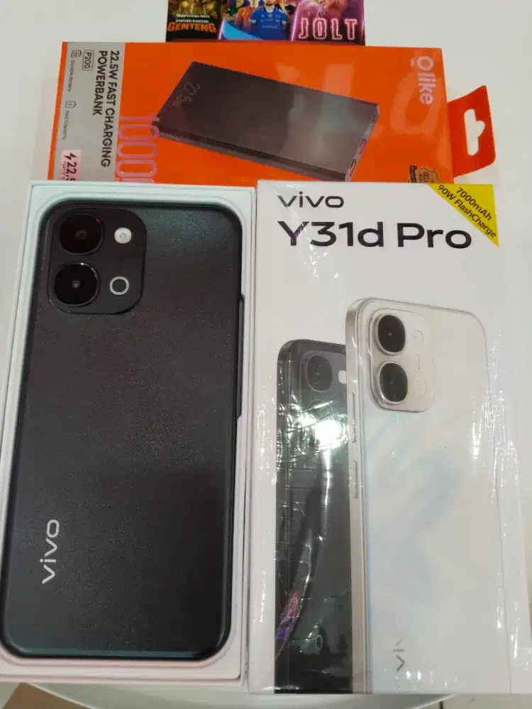 Y31d Pro free case, antigores, powerbank Olike 10.000mAh modal KTP aja