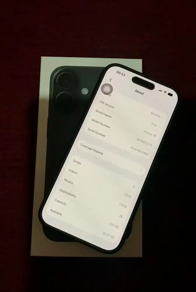 Iphone 16 128gb (BUKAN SIMLOCK)