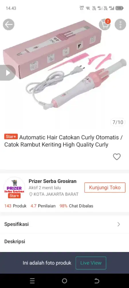 catokan curly otomatis