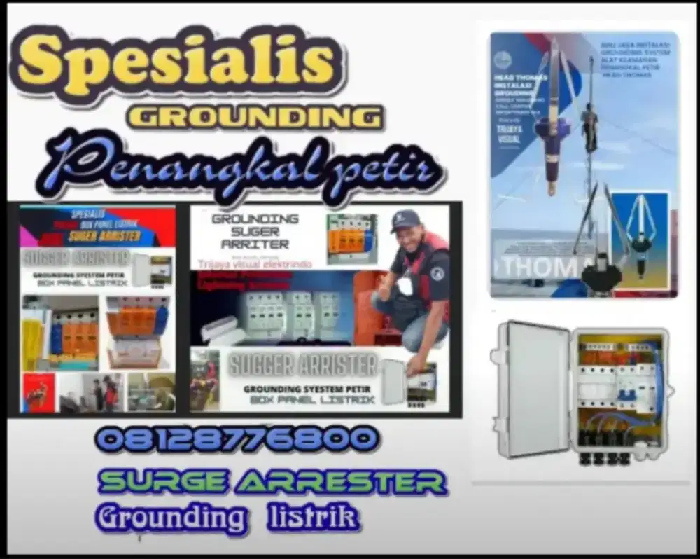 Spesialis ahli jasa pasang anti penangkal petir dan grounding mesin