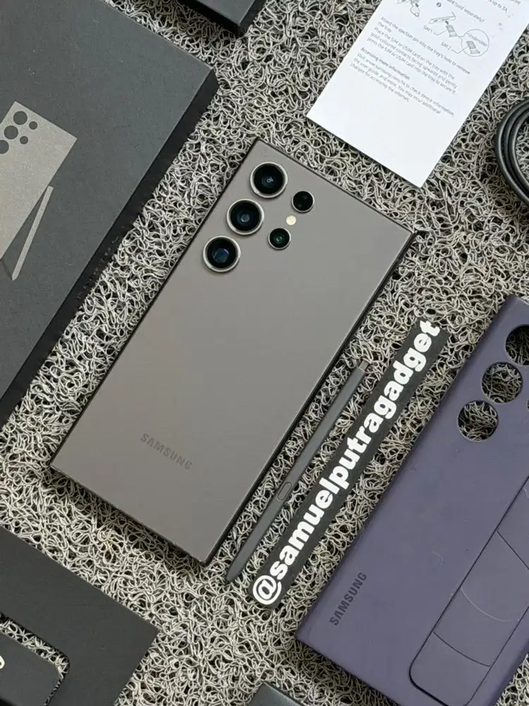 Samsung Galaxy S24 Ultra Titanium Black 256gb Fullset Resmi