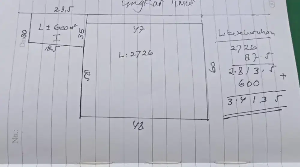 BU Dijual Tanah Strategis di Lingkar Timur BISA NEGO
