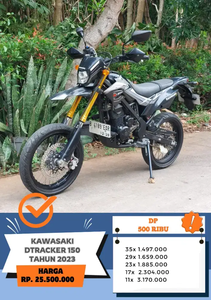 KM 2 RIBU!! KAWASAKI DTRACKER 150 SE TAHUN 2023