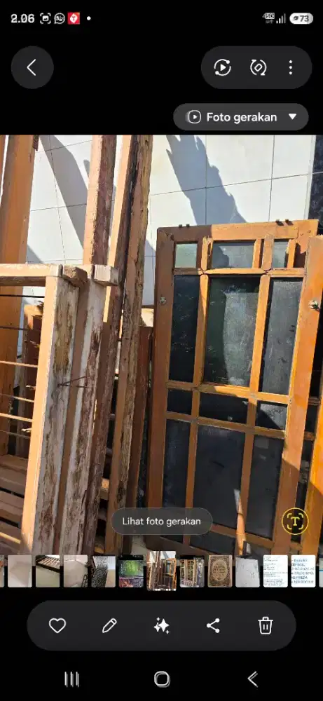 Jual 13 biji teralis bekas & 6 kusen bekas