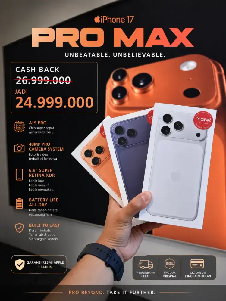 Promo iphone 17 pro max bisa kresit cicilan ringan