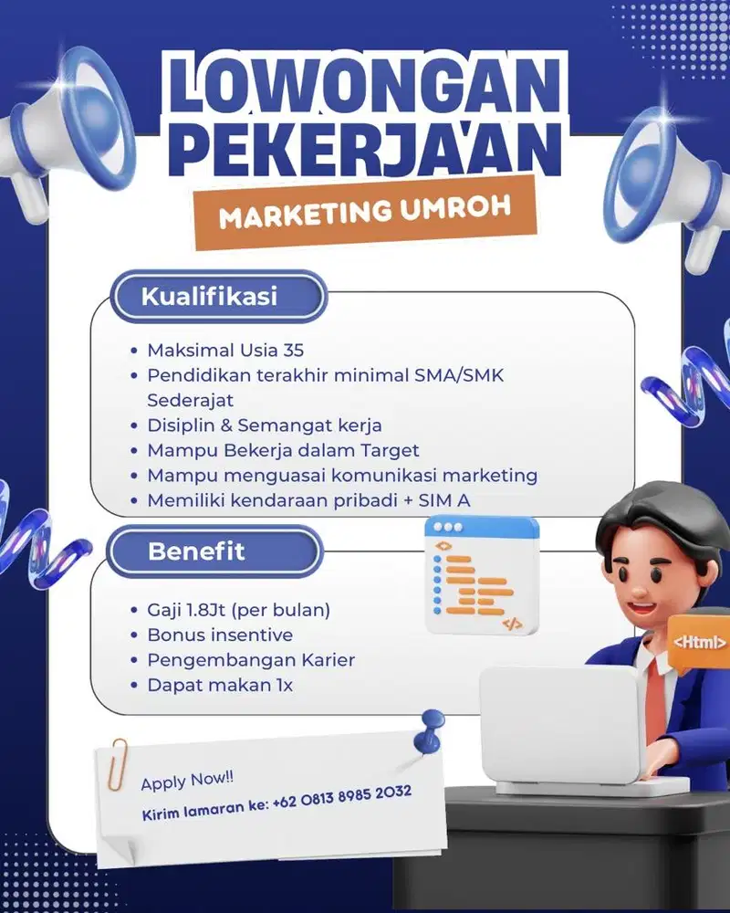 Lowongan Pekerjaan Marketing Umroh