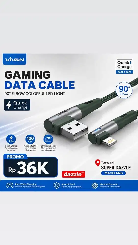 Kd vivan bwl100S usb to Lightning green