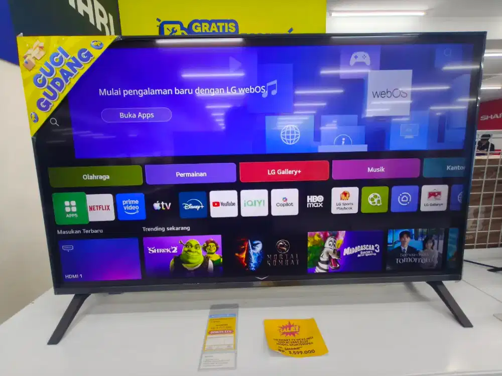 PROMO Smart TV LG 43 Inch 43UA7550PSA 4K UHD Ex Display Bisa Cicilan