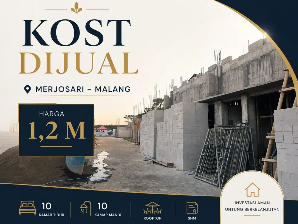 Kost Dijual Lokasi Premium Malang
