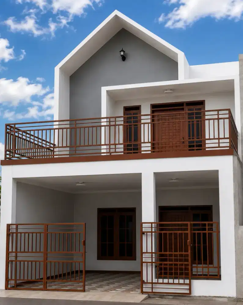 Rumah 2 lantai pinggir jalan