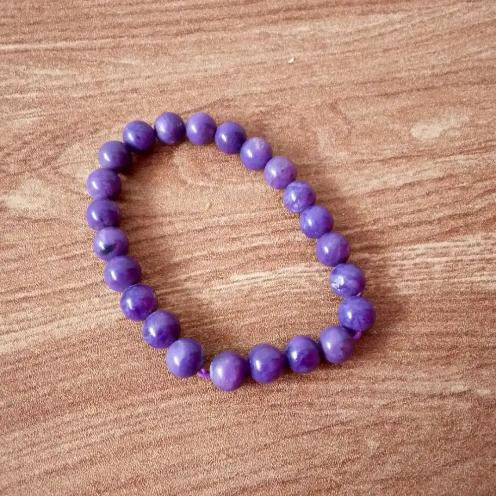 Gelang Batu Ungu Natural Stone Style -  Amethyst