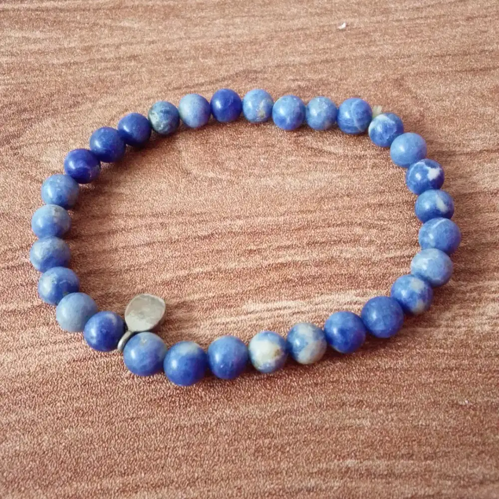 Gelang Batu Biru Natural Stone Style - Sodalite